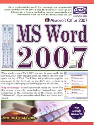 cover image of MS Word 2007